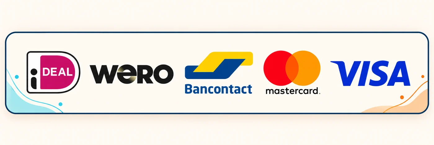 Betaal veilig met iDEAL, Wero, Bancontact, Mastercard of Visa
